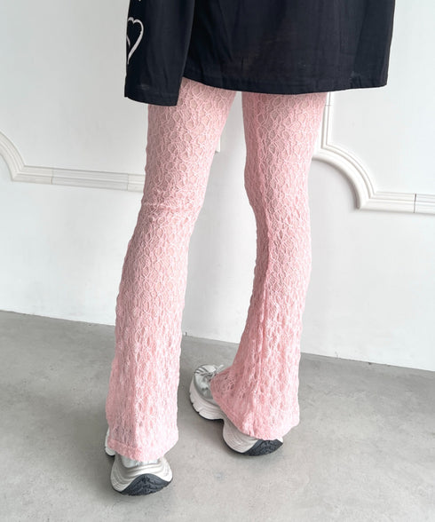レースフレアパンツ/レギンスパンツ | NU2243041 | ピンク