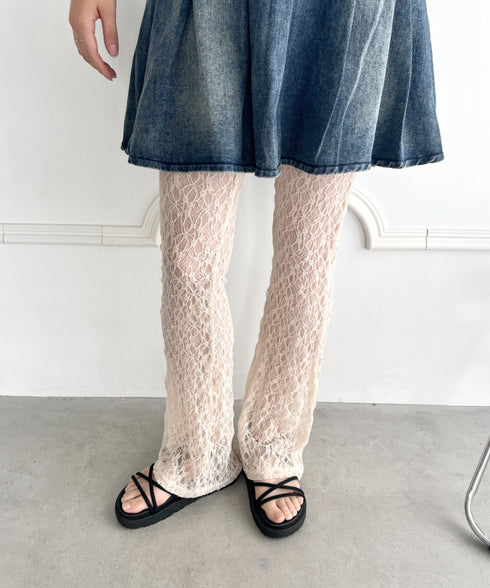 レースフレアパンツ/レギンスパンツ | NU2243041 | アイボリー