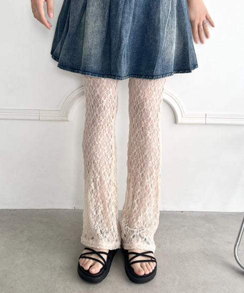 レースフレアパンツ/レギンスパンツ | NU2243041 | アイボリー