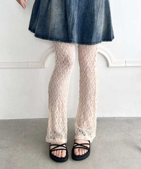 レースフレアパンツ/レギンスパンツ | NU2243041 | アイボリー