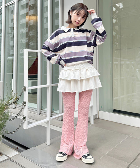 レースフレアパンツ/レギンスパンツ | NU2243041 | ピンク