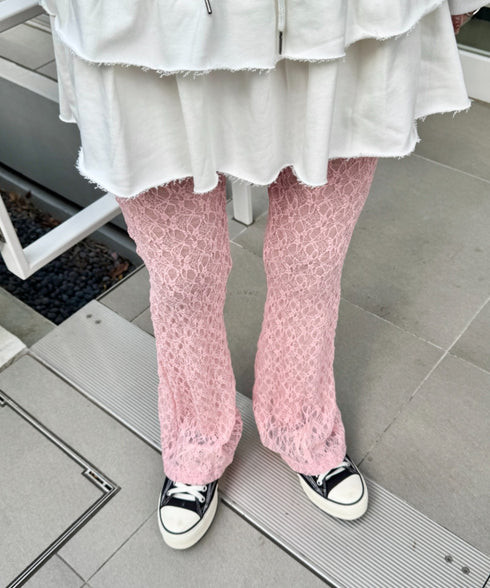 レースフレアパンツ/レギンスパンツ | NU2243041 | ピンク