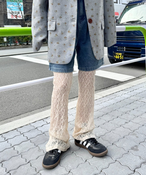 レースフレアパンツ/レギンスパンツ | NU2243041 | アイボリー