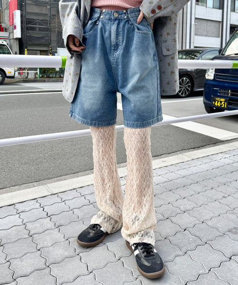 レースフレアパンツ/レギンスパンツ | NU2243041 | アイボリー