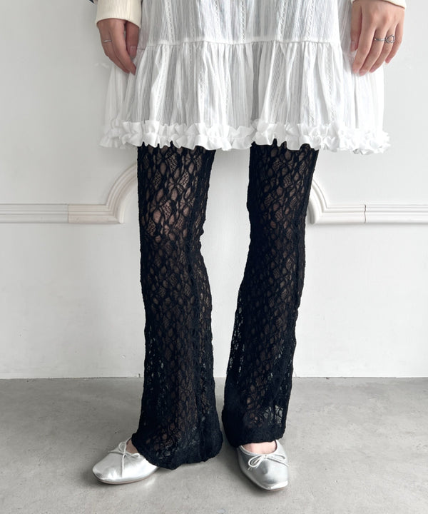 レースフレアパンツ/レギンスパンツ | NU2243041 | ブラック