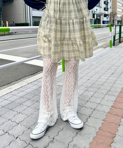 レースフレアパンツ/レギンスパンツ | NU2243041 | ホワイト