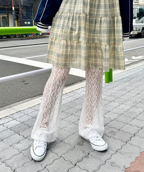 レースフレアパンツ/レギンスパンツ | NU2243041 | ホワイト
