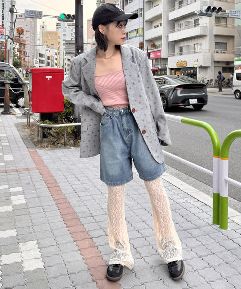 レースフレアパンツ/レギンスパンツ | NU2243041 | アイボリー