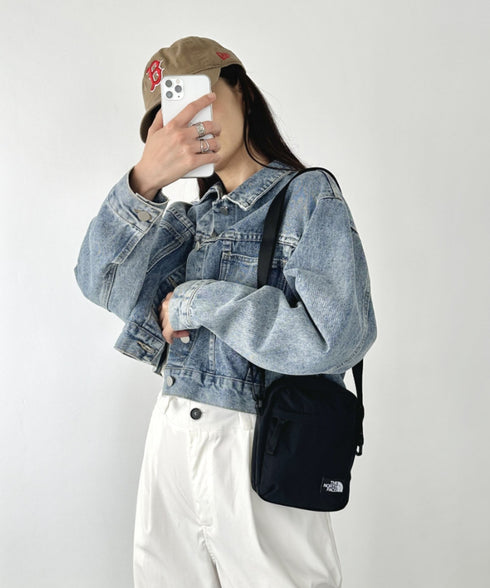 THE NORTH FACE(ザ・ノースフェイス)/長さ調整可能 ワンポイント ロゴ刺繍 ショルダー クロス ミニバッグ/TRAVEL CROSS BAG S | IM1243028 | ブラック