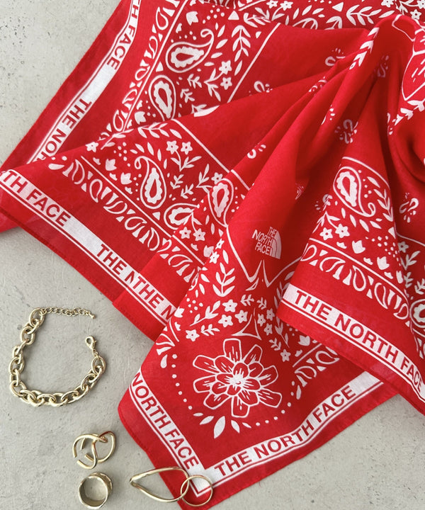 THE NORTH FACE(ザ・ノースフェイス)/コットン プリント バンダナ スカーフ/BANDANA_PAISLEY_80'S/PINE CONE | IM6243034 | レッド