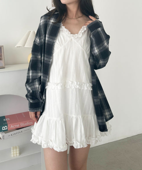 ビッグシルエットチェックシャツ | CL2243043 | ブラック