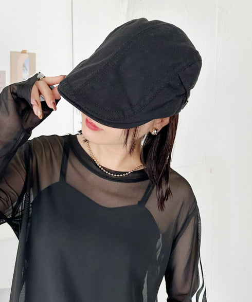 無地ヴィンテージハンチング帽 | CL5243049 | ブラック