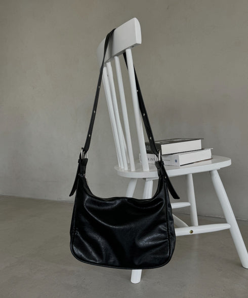 A4収納可 PUショルダーバッグ ユニセックス | MD1243022 | ブラック