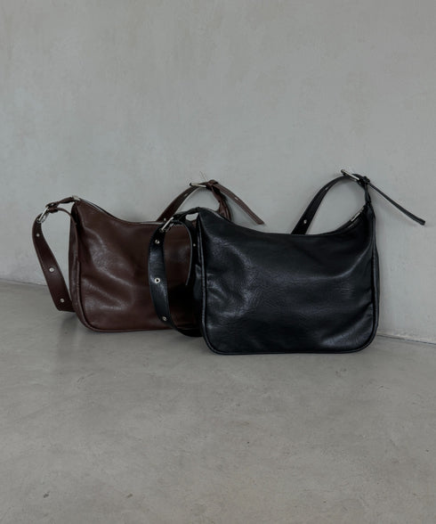 A4収納可 PUショルダーバッグ ユニセックス | MD1243022 | ブラウン