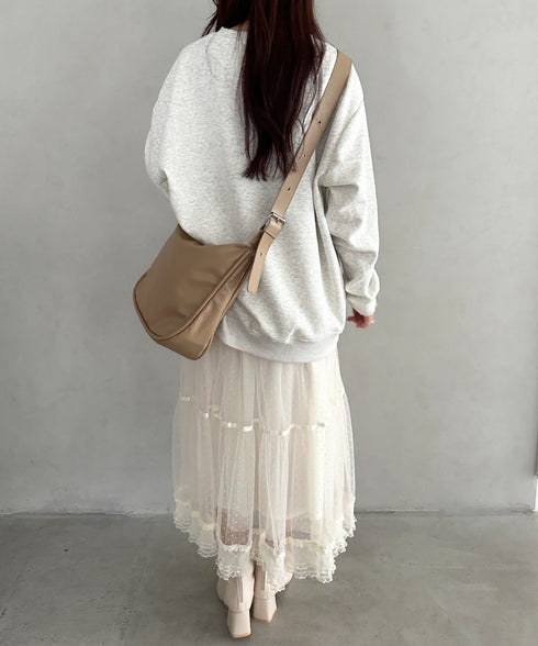 A4収納可 PUショルダーバッグ ユニセックス | MD1243022 | ベージュ