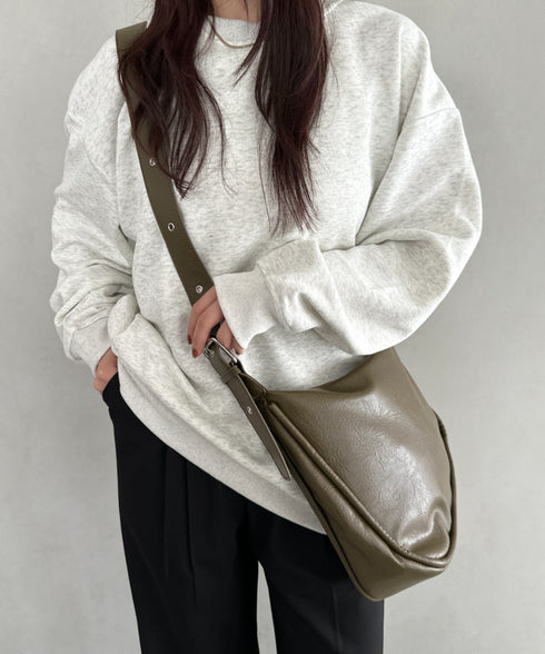 A4収納可 PUショルダーバッグ ユニセックス | MD1243022 | カーキ