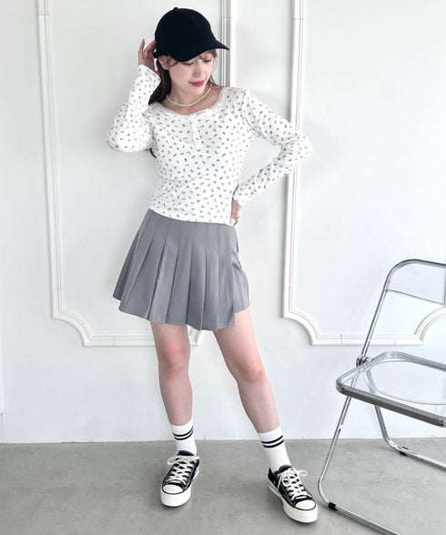 レースフラワーヘンリーネックトップス | NU2243094 | ホワイト