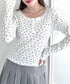 レースフラワーヘンリーネックトップス | NU2243094 | ホワイト