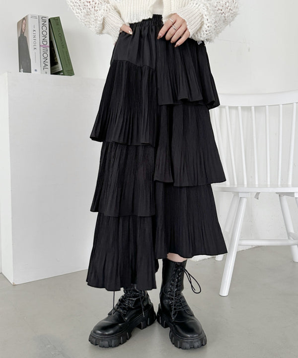 ボリュームティアードスカート | CL2243059 | ブラック