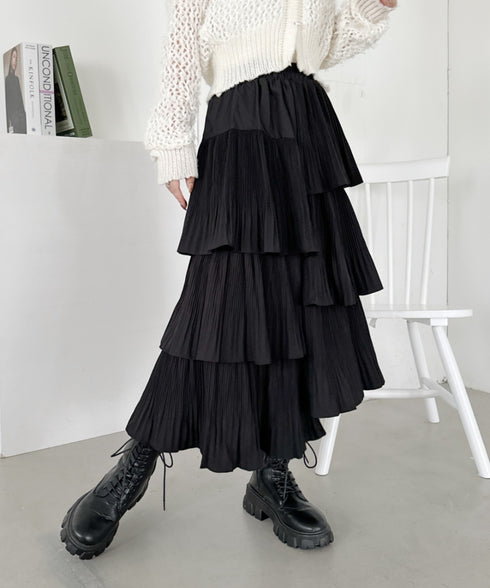ボリュームティアードスカート | CL2243059 | ブラック