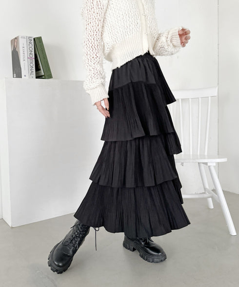 ボリュームティアードスカート | CL2243059 | ブラック