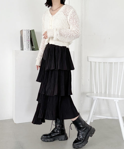 ボリュームティアードスカート | CL2243059 | ブラック