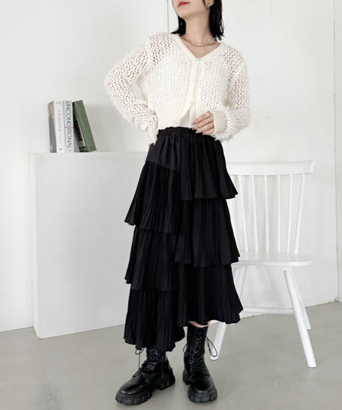 ボリュームティアードスカート | CL2243059 | ブラック
