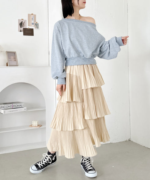 ボリュームティアードスカート | CL2243059 | アイボリー