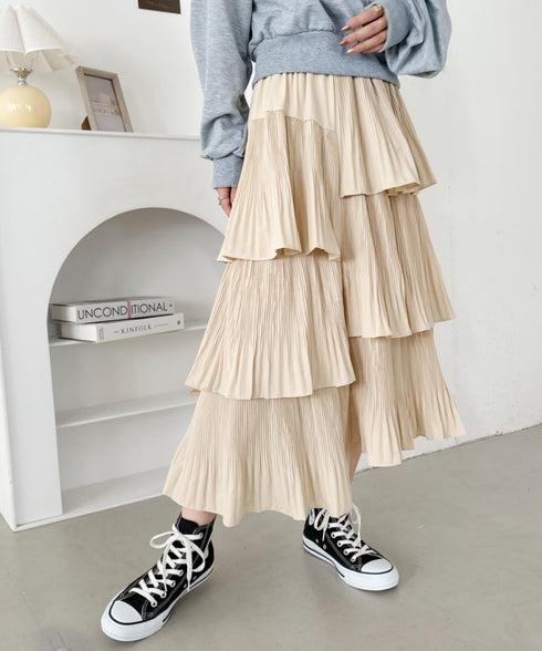 ボリュームティアードスカート | CL2243059 | アイボリー