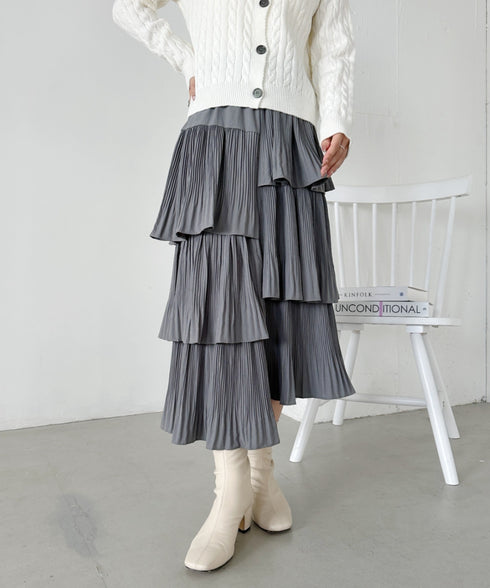 ボリュームティアードスカート | CL2243059 | グレー