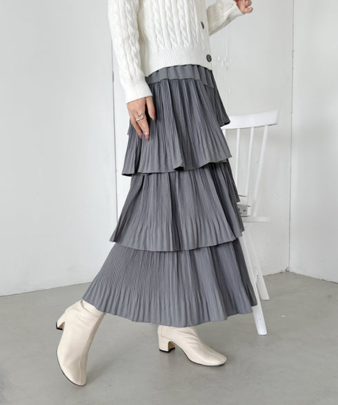 ボリュームティアードスカート | CL2243059 | グレー