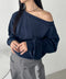 ワンショルダースウェットトップス | CL2243072 | ネイビー