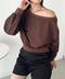 ワンショルダースウェットトップス | CL2243072 | ブラウン