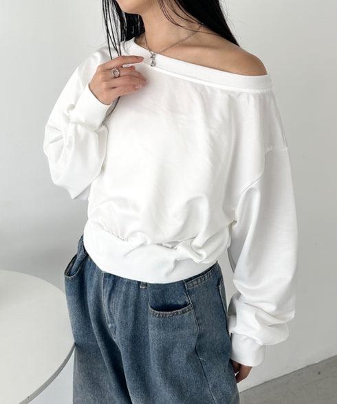 ワンショルダースウェットトップス | CL2243072 | ホワイト