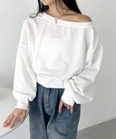 ワンショルダースウェットトップス | CL2243072 | ホワイト