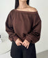 ワンショルダースウェットトップス | CL2243072 | ブラウン