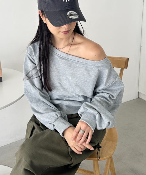 ワンショルダースウェットトップス | CL2243072 | グレー