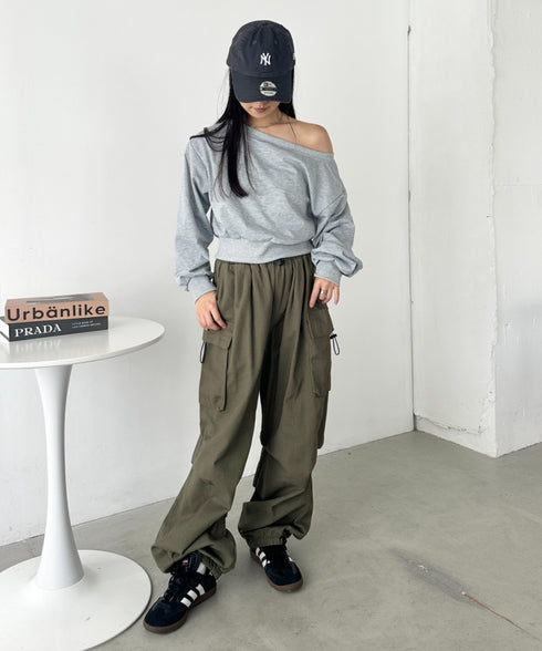 ワンショルダースウェットトップス | CL2243072 | グレー