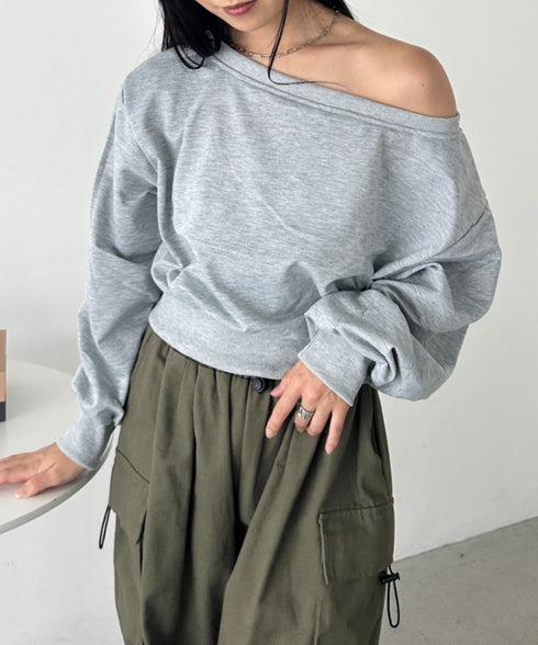 ワンショルダースウェットトップス | CL2243072 | グレー