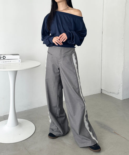 ワンショルダースウェットトップス | CL2243072 | ネイビー