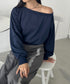 ワンショルダースウェットトップス | CL2243072 | ネイビー
