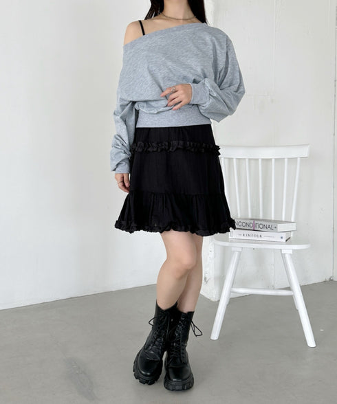 ワンショルダースウェットトップス | CL2243072 | グレー