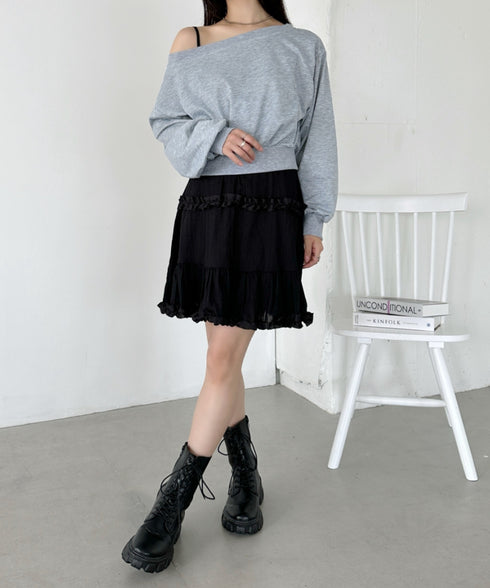 ワンショルダースウェットトップス | CL2243072 | グレー