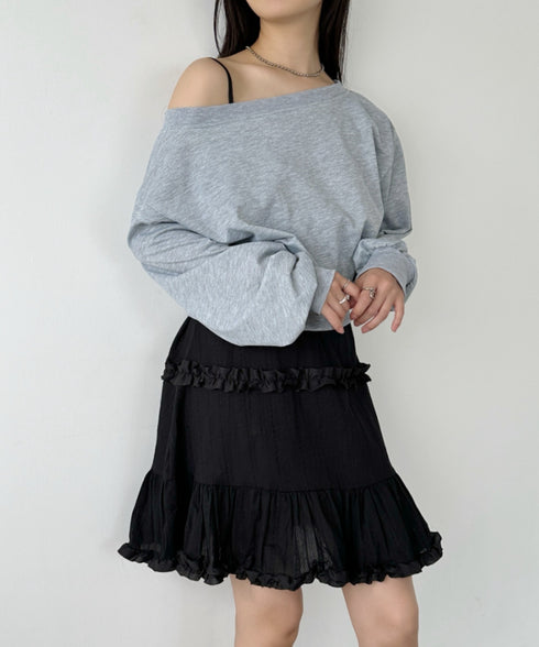 ワンショルダースウェットトップス | CL2243072 | グレー