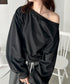 ワンショルダースウェットトップス | CL2243072 | ブラック