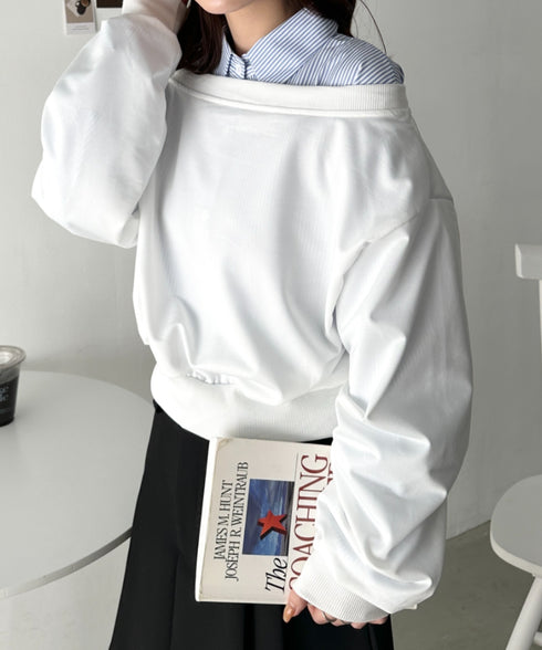 ワンショルダースウェットトップス | CL2243072 | ホワイト