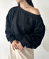 ワンショルダースウェットトップス | CL2243072 | ブラック