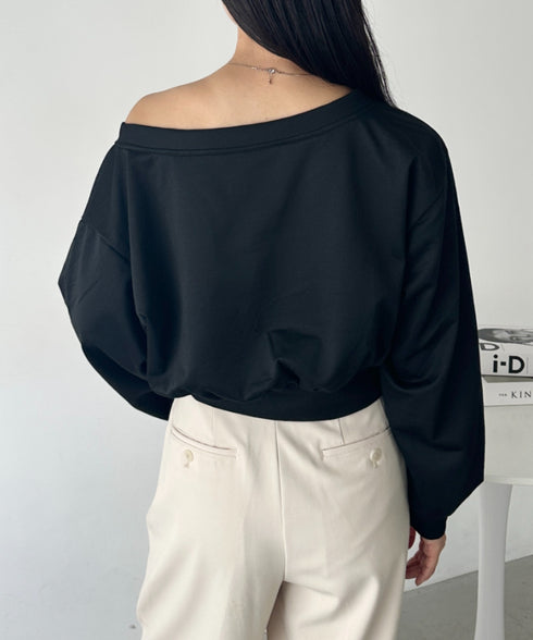 ワンショルダースウェットトップス | CL2243072 | ブラック