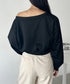 ワンショルダースウェットトップス | CL2243072 | ブラック