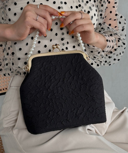 がま口パールチェーン2WAYパーティーバッグ 結婚式 お呼ばれ オケージョン | MD1243045 | ブラック